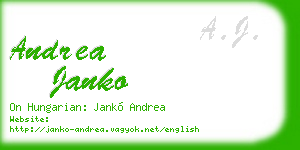 andrea janko business card